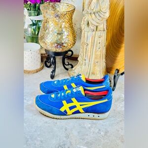 ASICS Onitsuka Tiger Men's California 78 Vintage Sneakers Blue/yellow, Size 8.5